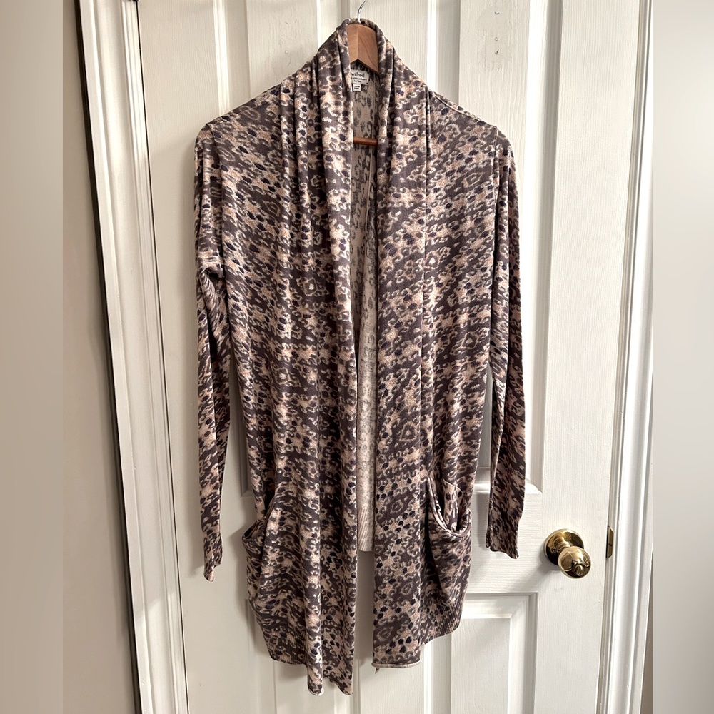 Wilfred Leopard Print Cardigan - Brown and Cream